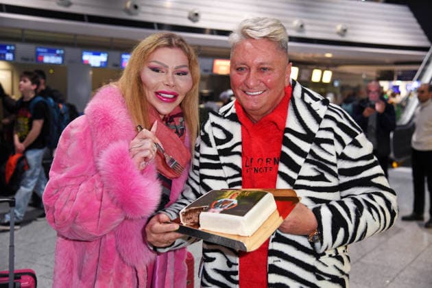 Hubert Fella with best friend Patrick Kroner Departure of the candidates of the RTL TV show ICH BIN EIN STAR, HOLT MICH HIER RAUS at Frankfurt Airport in Frankfurt am Main on 15 01 2026