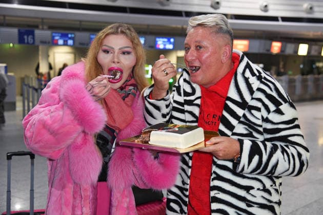 Hubert Fella with best friend Patrick Kroner Departure of the candidates of the RTL TV show ICH BIN EIN STAR, HOLT MICH HIER RAUS at Frankfurt Airport in Frankfurt am Main on 15 01 2026