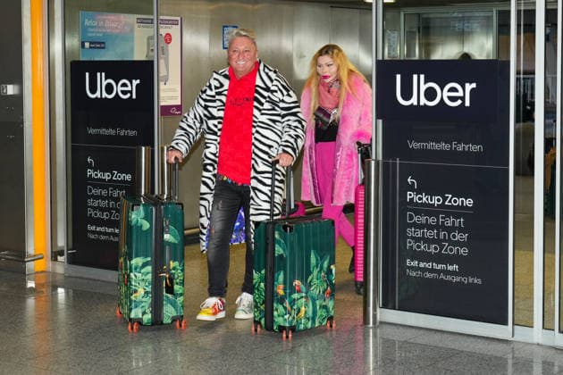 RTL Jungle Camp Frankfurt 2026 Hubert Fella Patrick Mast at the departure to the RTL program Ich bin ein Star Holt mich hier raus Jungle Camp 2026 at Frankfurt Airport Frankfurt Frankfurt Airport Hessen
