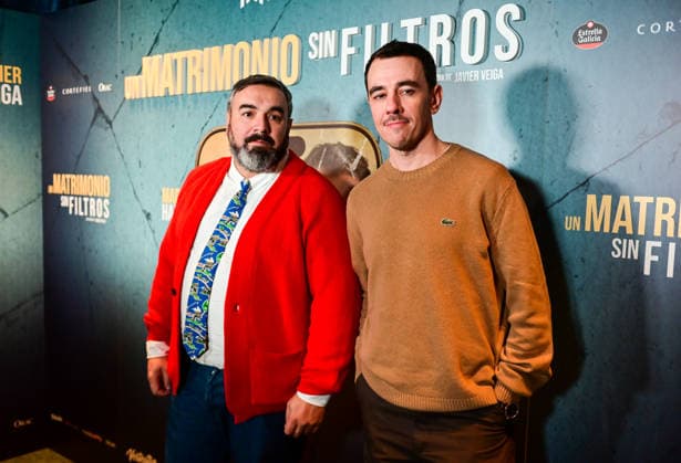 January 15, 2026, Madrid, Madrid, SPAIN: Photocall at the VIP premiere of the stage play Un Matrimonio Sin Filtros, held at Teatro Maravillas. Actors, guests, and cultural figures pose for the media during the opening night of this comedy production. In the image Robert Bodegas and Alberto Casado Madrid SPAIN - ZUMAz108 20260115_znp_z108_047 Copyright: xRichardxZubelzux