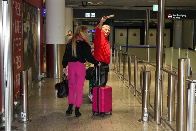 RTL Jungle Camp Frankfurt 2026 Hubert Fella leaving for the RTL show Ich bin ein Star Holt mich hier raus Jungle Camp 2026 at Frankfurt Airport Frankfurt Frankfurt Airport Hessen