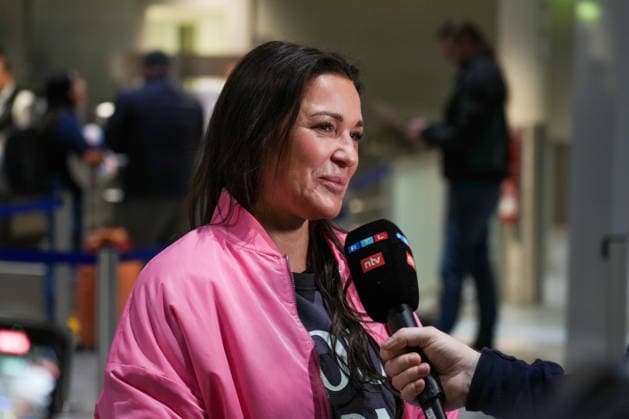 RTL Jungle Camp Frankfurt 2026 Simone Ballack leaving for the RTL show Im a Star Get me out of here Jungle Camp 2026 at Frankfurt Airport Frankfurt Frankfurt Airport Hesse