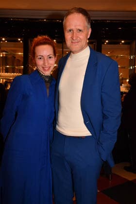 Regina Speisender and Thomas Sprekelsen Premiere Wer schießt auf Frau Hummel Comedy at the Hotel Bayerischer Hof Munich January 15, 2026