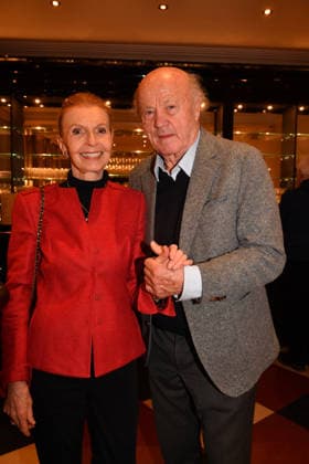 Jutta Kammann and Hans Stadlbauer Premiere Wer schießt auf Frau Hummel Comedy at the Hotel Bayerischer Hof Munich January 15, 2026
