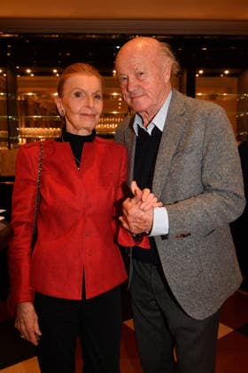Jutta Kammann and Hans Stadlbauer Premiere Wer schießt auf Frau Hummel Comedy at the Hotel Bayerischer Hof Munich January 15, 2026