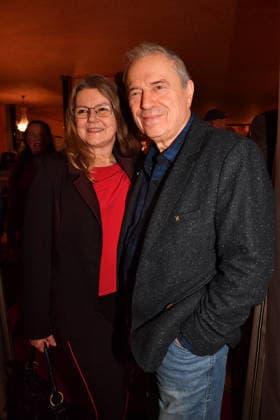 Günther Siegl with his wife Premiere Wer schießt auf Frau Hummel Comedy at the Hotel Bayerischer Hof Munich January 15, 2026