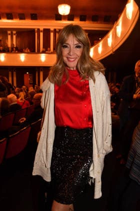 Cornelia Corba Premiere Wer schießt auf Frau Hummel Comedy at the Hotel Bayerischer Hof Munich January 15, 2026