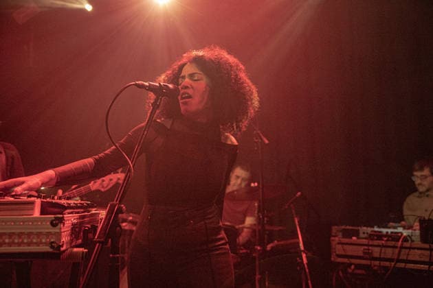 January 15, 2026, Bologna, Emilia Romagna, Italy: Anna Bassy, ??singer of Julie s Haircut, on stage at the Locomotiv in Bologna. They performed in Bologna on Thursday, January 15, 2026, at the Locomotiv Club. The concert was part of the tour to promote their tenth album, Radiance Opposition, which was released at the end of 2025. Bologna Italy - ZUMAs197 20260115_aaa_s197_490 Copyright: xCarloxVerganix