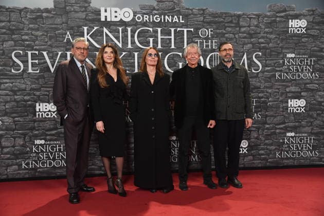 Rome, Cinema The Space Moderno Premiere Hbo A Knight Of The Seven Kingdoms , In the photo: Sergio Castellitto, Maria Pia Calzone, Maria Sole Tognazzi, Riccardo Tozzi  Copyright: xVincenzoxLandix xipa-agency.netx xVincenzoxLandix IPA_Agency_IPA70118250