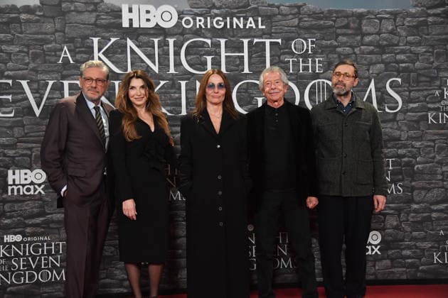 Rome, Cinema The Space Moderno Premiere Hbo A Knight Of The Seven Kingdoms , In the photo: Sergio Castellitto, Maria Pia Calzone, Maria Sole Tognazzi, Riccardo Tozzi  Copyright: xVincenzoxLandix xipa-agency.netx xVincenzoxLandix IPA_Agency_IPA70118251