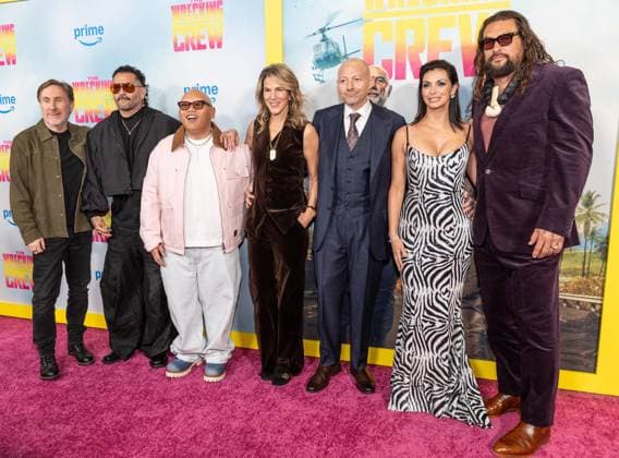 January 15, 2026, Bronx, New York, USA: Jonathan Tropper, Angel Manuel Soto, Jacob Batalon, Lynn Harris, Jeff Fierson, Morena Baccarin, Jason Momoa attend special screening of The Wrecking Crew at Regal Times Square in New York, NY on January 15, 2026 Bronx USA - ZUMAr339 20260115_znp_r339_044 Copyright: xLevxRadinx
