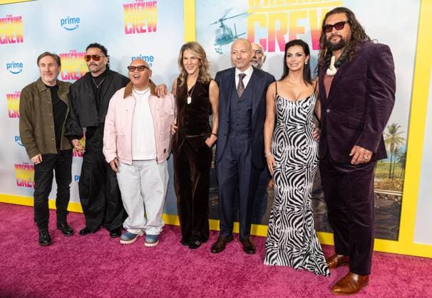 January 15, 2026, Bronx, New York, USA: Jonathan Tropper, Angel Manuel Soto, Jacob Batalon, Lynn Harris, Jeff Fierson, Morena Baccarin, Jason Momoa attend special screening of The Wrecking Crew at Regal Times Square in New York, NY on January 15, 2026 Bronx USA - ZUMAr339 20260115_znp_r339_045 Copyright: xLevxRadinx