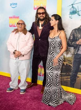 January 15, 2026, Bronx, New York, USA: Jacob Batalon, Jason Momoa and Morena Baccarin attend special screening of The Wrecking Crew at Regal Times Square in New York, NY on January 15, 2026 Bronx USA - ZUMAr339 20260115_znp_r339_053 Copyright: xLevxRadinx