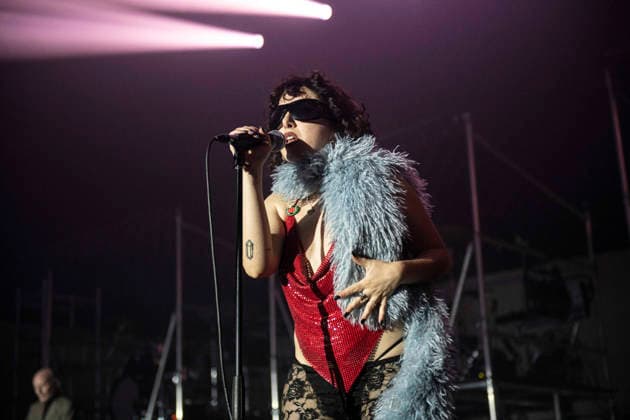 Sworn Virgins performing live at Brixton Academy, London, 15 January 2026 Sworn Virgins performing live at Brixton Academy, London, 15 January 2026 Kuntessa ,guest singer Sworn Virgins is a London-based, enigmatic electronic disco production duo known for their blend of acid, EBM, and retro disco, featuring members like, Credit:Dafydd Owen Avalon Brixton Academy, London  Copyright: xDafyddxOwenx xAvalonx 1066432774