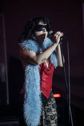 Sworn Virgins performing live at Brixton Academy, London, 15 January 2026 Sworn Virgins performing live at Brixton Academy, London, 15 January 2026 Kuntessa ,guest singer Sworn Virgins is a London-based, enigmatic electronic disco production duo known for their blend of acid, EBM, and retro disco, featuring members like, Credit:Dafydd Owen Avalon Brixton Academy, London  Copyright: xDafyddxOwenx xAvalonx 1066432879
