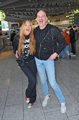 RTL Dschungelcamp 2026 Nicole Belstler Boettcher and Gloria Viagra Michel Gosewitsch on the occasion of the departure of the candidates of the RTL program Ich bin ein Star holt mich hier raus to the Jungle Camp 2026 in Australia on 16 01 2026 at Frankfurt Main Airport 20260116MWI099123