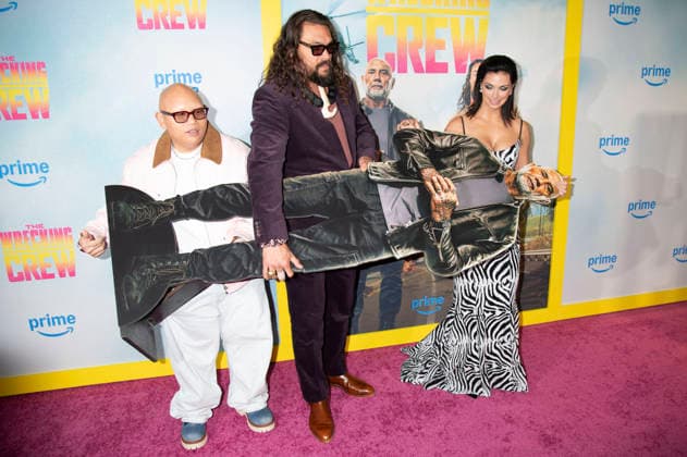 Jacob Batalon, Jason Momoa and Morena Baccarin at the special screening of the Amazon Prime Video movie The Wrecking Crew at Regal Times Square New York, 15 01 2026 Foto:xB.xHinex xFuturexImagex crew_6163