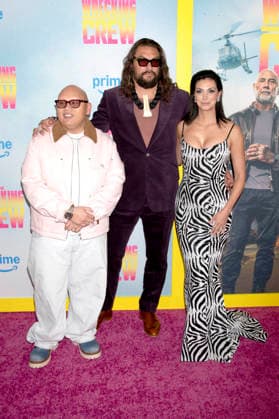 Jacob Batalon, Jason Momoa and Morena Baccarin at the special screening of the Amazon Prime Video movie The Wrecking Crew at Regal Times Square New York, 15 01 2026 Foto:xB.xHinex xFuturexImagex crew_6165