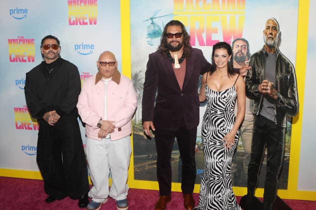 THE WRECKING CREW Screening New York Special Screening of Amazon MGM Studios™ THE WRECKING CREW Held at Regal Times Square Featuring: Angel Manuel Soto, Jacob Batalon, Jason Momoa, Morena Baccarin Where: New York, New York, United States When: 15 Jan 2026 Credit: Udo Salters WENN New York New York United States Copyright: xUdoxSalters WENNx wenn40888044 DS7x wenn40888044