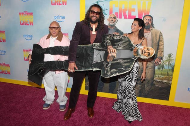 THE WRECKING CREW Screening New York Special Screening of Amazon MGM Studios™ THE WRECKING CREW Held at Regal Times Square Featuring: Jacob Batalon, Jason Momoa, Morena Baccarin Where: New York, New York, United States When: 15 Jan 2026 Credit: Udo Salters WENN New York New York United States Copyright: xUdoxSalters WENNx wenn40888048 DS7x wenn40888048