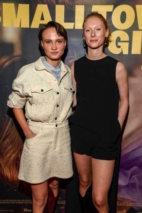 abb Luna Jordan and Dana Herfurth as guests on the red carpet at the premiere of the movie SmallTown Girl at the cinema in the Kulturbrauerei on 15 01 2026 Berlin Germany
