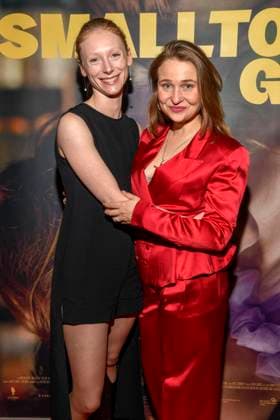 abb Dana Herfurth and Hille Norden as guests on the red carpet at the premiere of the movie SmallTown Girl at the cinema in the Kulturbrauerei on 15 01 2026 Berlin Germany