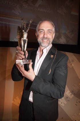 Richard Garriott wins the Lara of Honor Lara the Games Award at Kino International, Berlin, Germany WENN.com 10923087.jpg
