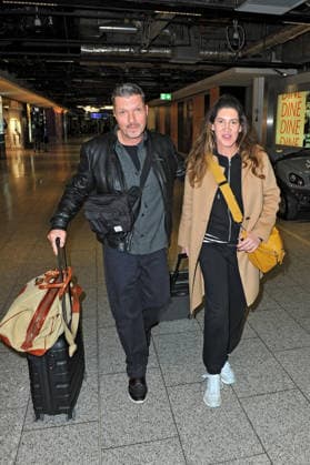 RTL Dschungelcamp 2026 Hardy Krüger junior with his wife Alice on the occasion of the departure of the candidates of the RTL program Ich bin ein Star holt mich hier raus to the Jungle Camp 2026 in Australia on 16 01 2026 at Frankfurt Main Airport 20260116MWI099953