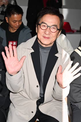 Milan, Milan Men s Fashion Week: Fall Winter 2026 - Men s Fashion, Fall Winter 2026 - Li-Ning fashion show - front row. Pictured: Jackie Chan  Copyright: xSimonaxChiocciax xipa-agency.netx xFotosickix IPA_Agency_IPA70141628