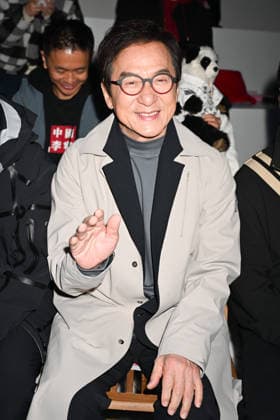 Milan, Milan Men s Fashion Week: Fall Winter 2026 - Men s Fashion, Fall Winter 2026 - Li-Ning fashion show - front row. Pictured: Jackie Chan  Copyright: xSimonaxChiocciax xipa-agency.netx xFotosickix IPA_Agency_IPA70141634