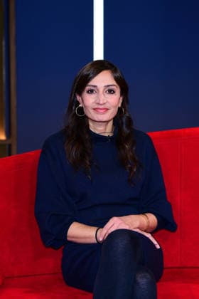 Gilda Sahebi as a guest on the show DAS Rote Sofa NDR on 16 01 2026 in Hamburg Gilda Sahebi as a guest on the show DAS NDR in Hamburg