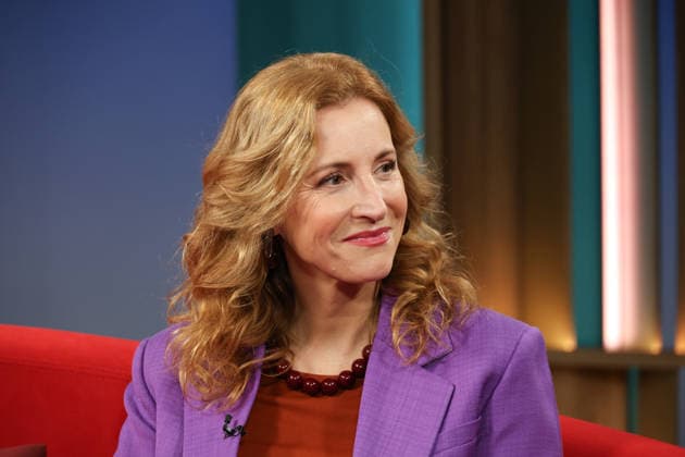 Ilka Petersen hosts the television program DAS Rote Sofa, a live talk show on Norddeutscher Rundfunk, photo session on 16 1 2026 in the NDR television studio in Hamburg Lokstedt