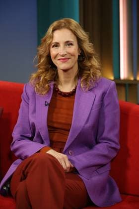 Ilka Petersen hosts the television program DAS Rote Sofa, a live talk show on Norddeutscher Rundfunk, photo session on 16 1 2026 in the NDR television studio in Hamburg Lokstedt