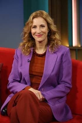 Ilka Petersen hosts the television program DAS Rote Sofa, a live talk show on Norddeutscher Rundfunk, photo session on 16 1 2026 in the NDR television studio in Hamburg Lokstedt