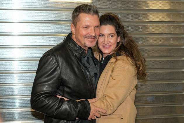 RTL Dschungelcamp Frankfurt 2026 Hardy Krüger jr and his wife Alice leaving for the RTL show Ich bin ein Star - Holt mich hier raus Dschungelcamp 2026 at Frankfurt Airport Frankfurt Airport Hessen