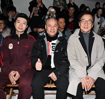 Milan,Italy Li-ning Fall 2026 Men s Fashion Show In the photo:Li-Ning,Jackie Chan,Ma Long Chinese Olympic athlete table tennis player  Copyright: xNickxZonnax xipa-agency.netx xNickxZonnax IPA_Agency_IPA70147491