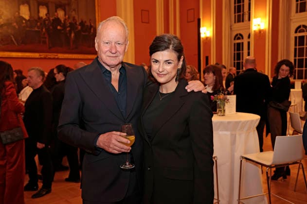 Stellan Skarsgard with wife Megan Everett at the Mayor s Night of the European Film Academy as part of the 38 European Film Awards in the Rotes Rathaus Berlin, 16 01 2026 Foto:xS.xGabschx xFuturexImagex mayors_6108