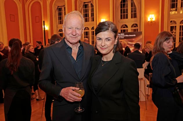 Stellan Skarsgard with wife Megan Everett at the Mayor s Night of the European Film Academy as part of the 38 European Film Awards in the Rotes Rathaus Berlin, 16 01 2026 Foto:xS.xGabschx xFuturexImagex mayors_6109
