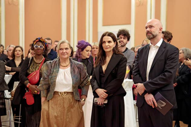 Ada Solomon, Juliette Binoche and Matthijs Wouter Knol at the Mayor s Night of the European Film Academy as part of the 38 European Film Awards in the Rotes Rathaus Berlin, 16 01 2026 Foto:xS.xGabschx xFuturexImagex mayors_6115
