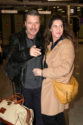 Hardy Krüger jr with wife Alice Krüger at the departure of the jungle camp candidates of the RTL reality TV show Ich bin ein Star holt mich hier raus to Australia at Frankfurt am Main Airport Frankfurt, 16 01 2026 Foto:xAgenturxWehnertx xGränzdörferx xFuturexImagex dschungelcamp_6198