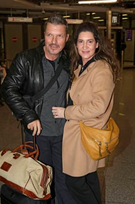 Hardy Krüger jr with wife Alice Krüger at the departure of the jungle camp candidates of the RTL reality TV show Ich bin ein Star holt mich hier raus to Australia at Frankfurt am Main Airport Frankfurt, 16 01 2026 Foto:xAgenturxWehnertx xGränzdörferx xFuturexImagex dschungelcamp_6199