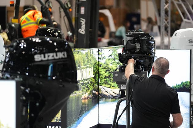 2026 Toronto International Boat Show - Media Preview Day TORONTO, CANADA - JANUARY 16 : Workers prepare the 68th Toronto International Boat Show area during the media preview day in Toronto, Ontario on January 16, 2026. North America s Largest indoor boat show featuring boats, marine products and accessories, will run between January 17 to 25. Mert Alper Dervis Anadolu Toronto Canada. Editorial use only. Please get in touch for any other usage.  Copyright: x2026xAnadoluxMertxAlperxDervisx