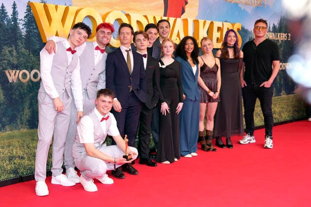 Emil Bloch, Emile ChÃ rif, Lilli Falk, Johan von Ehrlich, Sophie Lelenta, Lara Amelie Rosa, Olivia Sinclair, cast and crew at the premiere of the feature film Woodwalkers 2 at Mathäser Filmpalast Munich, 16 01 2026 Foto:xN.xKolinzx xFuturexImagex woodwalkers_6131