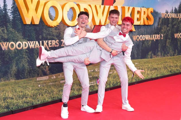 Simon, Noel and Adrian aka The Creators at the premiere of the movie Woodwalkers 2 at Mathäser Filmpalast Munich, 16 01 2026 Foto:xN.xKolinzx xFuturexImagex woodwalkers_6150