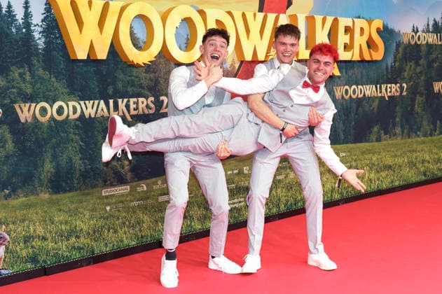 Simon, Noel and Adrian aka The Creators at the premiere of the movie Woodwalkers 2 at Mathäser Filmpalast Munich, 16 01 2026 Foto:xN.xKolinzx xFuturexImagex woodwalkers_6151