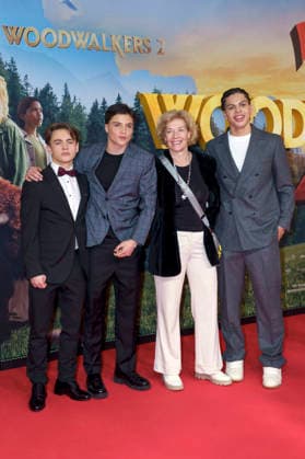 Emil Bloch, Emile Cherif, guest and Johan von Ehrlich at the premiere of the movie Woodwalkers 2 at Mathäser Filmpalast Munich, 16 01 2026 Foto:xN.xKolinzx xFuturexImagex woodwalkers_6173