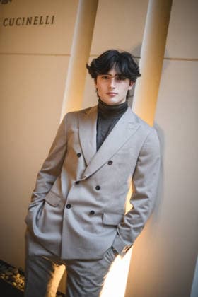 Milan Fashion Week - Men F W 2026-27 Brunello Cucinelli Presentation People Milan, Italy Mattia Basso Milan Fashion Week - Men F W 2026-27 Brunello Cucinelli Presentation People Milan, Italy 16th January 2026 SGPItalia id 134347_001 Not Exclusive  Copyright: xLorenzoxBaroncelli SGPx