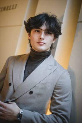 Milan Fashion Week - Men F W 2026-27 Brunello Cucinelli Presentation People Milan, Italy Mattia Basso Milan Fashion Week - Men F W 2026-27 Brunello Cucinelli Presentation People Milan, Italy 16th January 2026 SGPItalia id 134347_001 Not Exclusive  Copyright: xLorenzoxBaroncelli SGPx