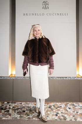 Milan Fashion Week - Men F W 2026-27 Brunello Cucinelli Presentation People Milan, Italy Fabiana Giacomotti Milan Fashion Week - Men F W 2026-27 Brunello Cucinelli Presentation People Milan, Italy 16th January 2026 SGPItalia id 134347_001 Not Exclusive  Copyright: xLorenzoxBaroncellix