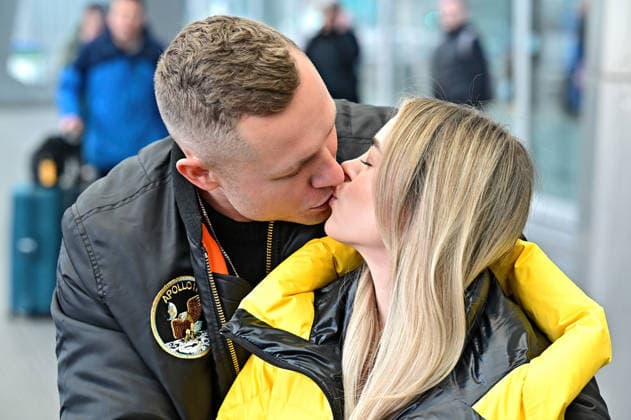 RTL Dschungelcamp 2026 Patrick Romer and Annelie Henze on the occasion of the departure of the candidates of the RTL program Ich bin ein Star holt mich hier raus to the Jungle Camp 2026 in Australia on 17 01 2026 at Frankfurt Main Airport 20260117MWI101054